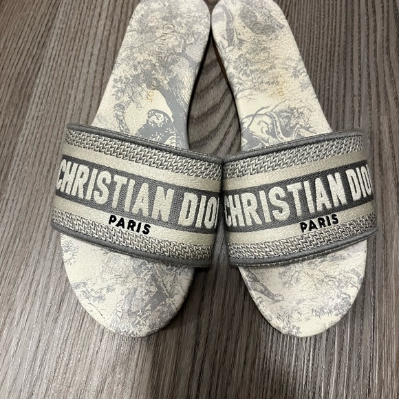 COPY - Dior Gray and Cream Sandals - Picture 1 of 5